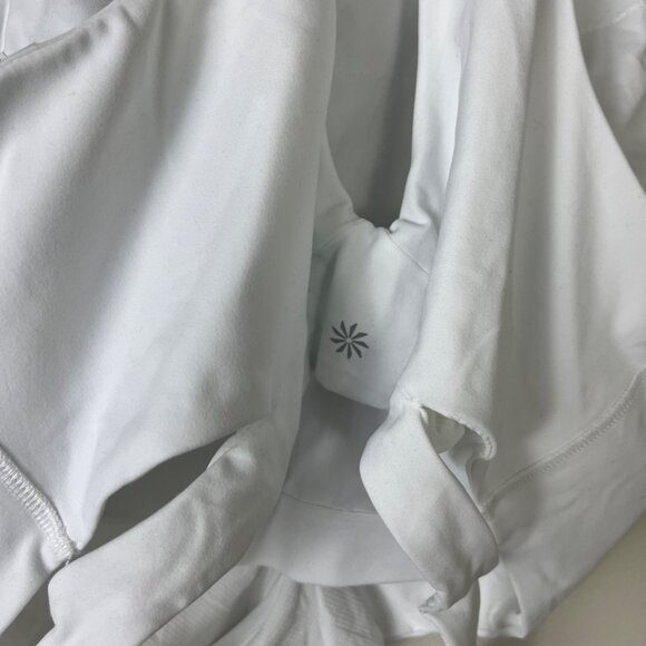 Athleta Athletic Conscious Cut Out Crop Tank Top Bra White Women’s Size XL - Picture 5 of 7